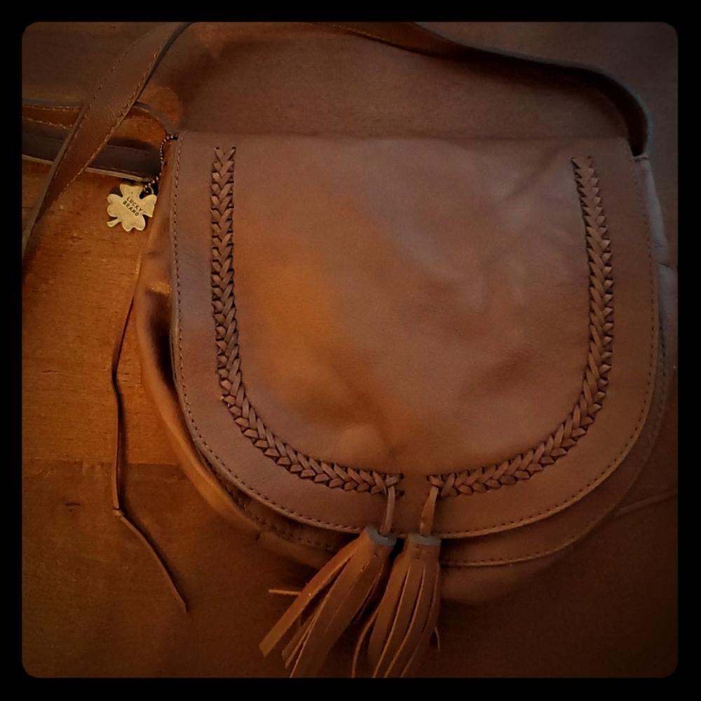 COPY - Lucky Brand brown leather tassel crossbody…